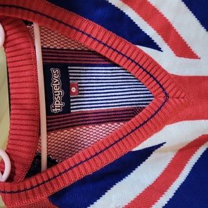 tipsyelves Britain flag v neck sweater